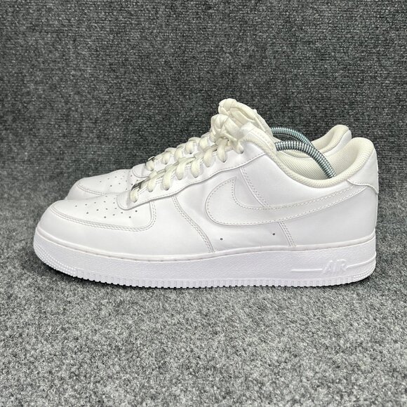 Nike Air Force‎ 1 \'07 Shoes Men\'s Size 14 White Leather Retro Athletic Sneakers main image 8